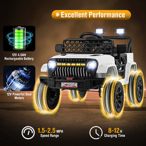 12V Kids Ride-On Truck with Remote Control and Built-In Music Player Trend Times 8