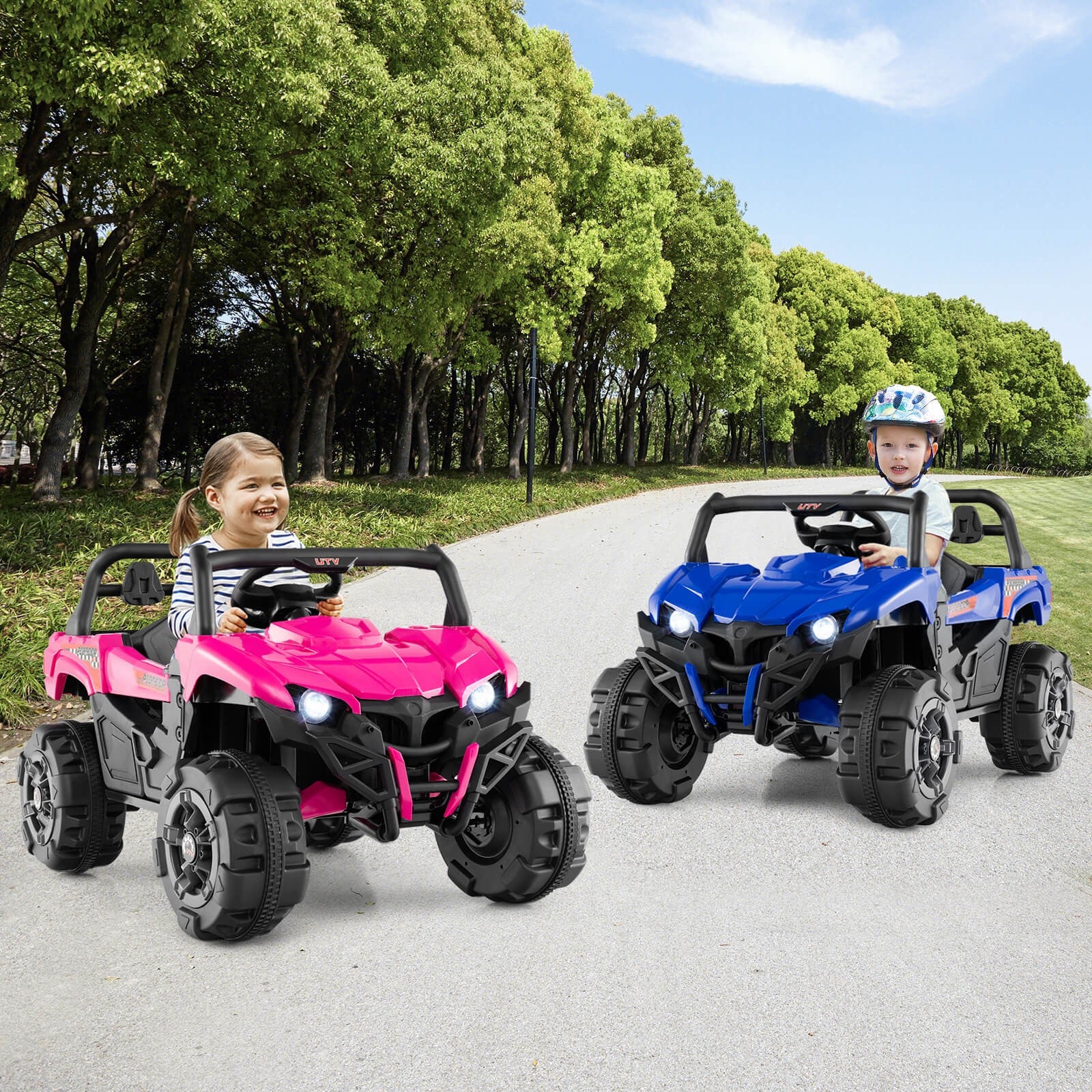 12V Kids Ride-On Truck with Remote Control, Slow Start, Safety Belt, and Rear Storage Trend Times 3