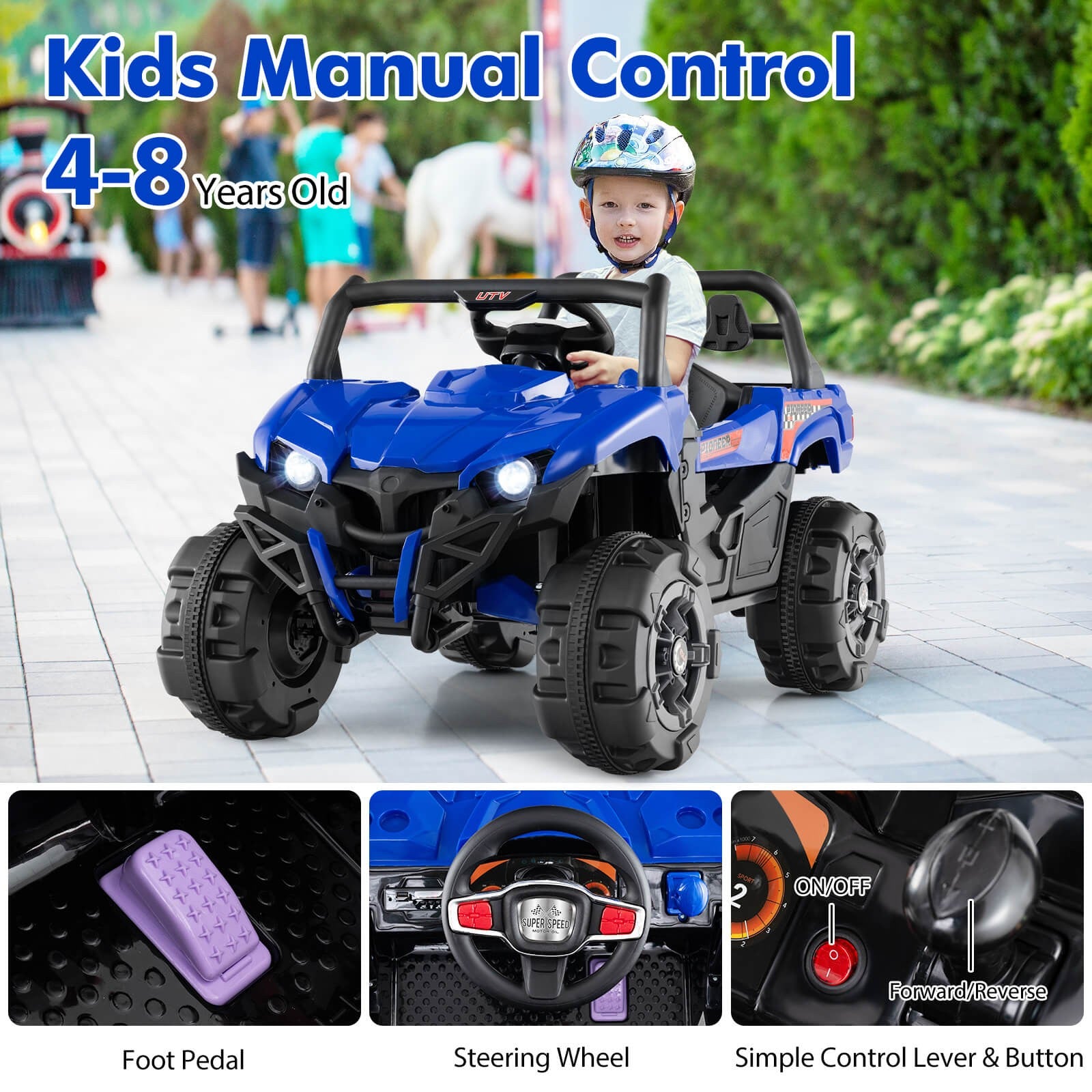 12V Kids Ride-On Truck with Remote Control, Slow Start, Safety Belt, and Rear Storage Trend Times 5