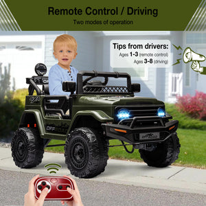 12V Kids Ride-On Truck with Remote Control, Spring Suspension, and Bluetooth Connectivity Trend Times 5