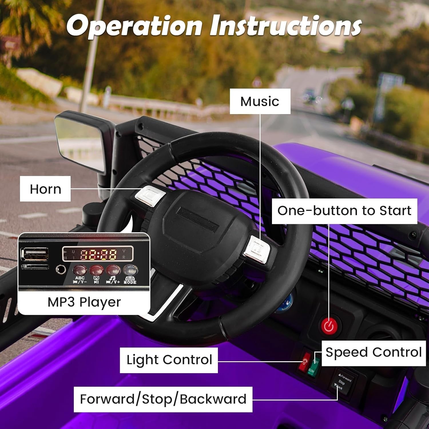 12V Kids Ride-On Truck with Safety Features and MP3 Player for Children Trend Times 3