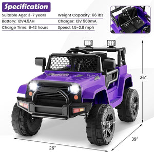 12V Kids Ride-On Truck with Safety Features and MP3 Player for Children Trend Times 8