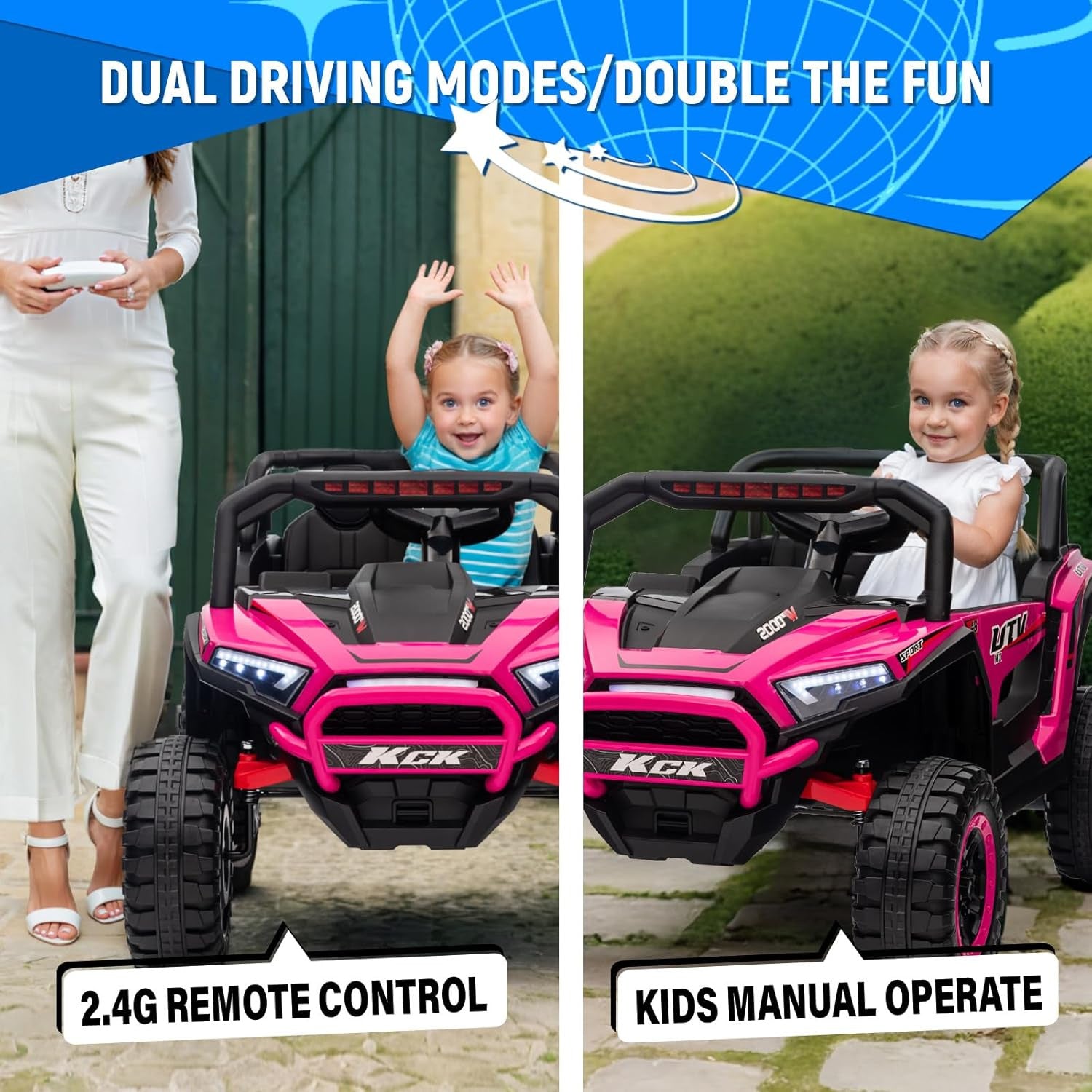 12V Electric Kids Ride-On 4-Wheeler UTV Car with Remote Control Off-Road Toy Trend Times 6