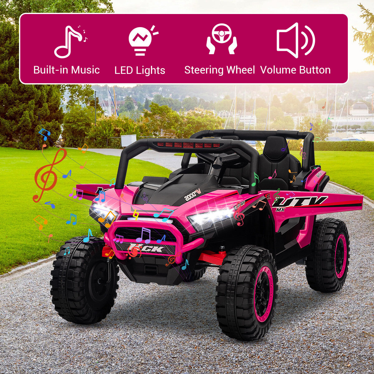 12V Electric Kids Ride-On 4-Wheeler UTV Car with Remote Control Off-Road Toy Trend Times 9