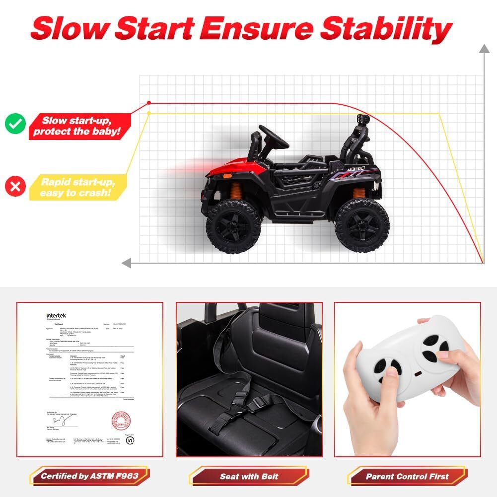 12V Kids Ride-On UTV Truck with Remote Control, Music, and 390W Dual Motors Trend Times 10