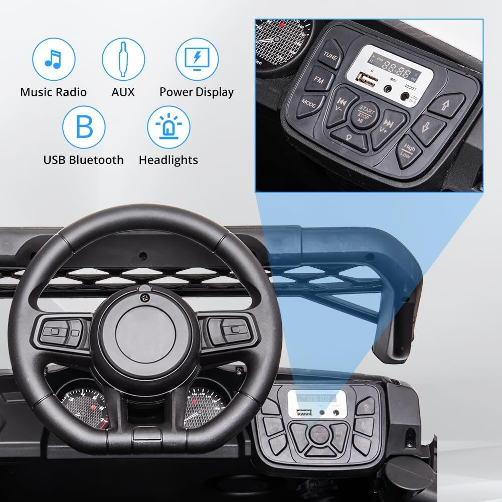 12V Kids Ride-On UTV Truck with Remote Control, Music, and 390W Dual Motors Trend Times 5