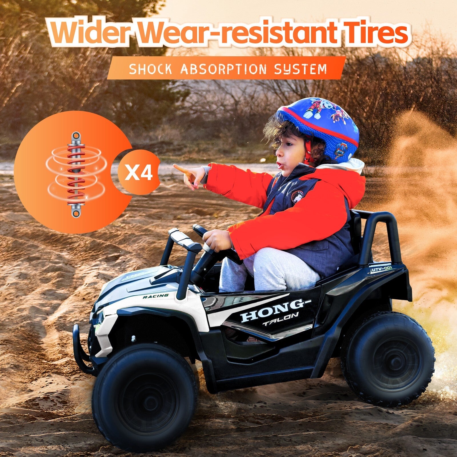 12V Electric Kids Ride-On UTV Quad Car with Remote Control, LED Lights, and MP3 Player Trend Times 5