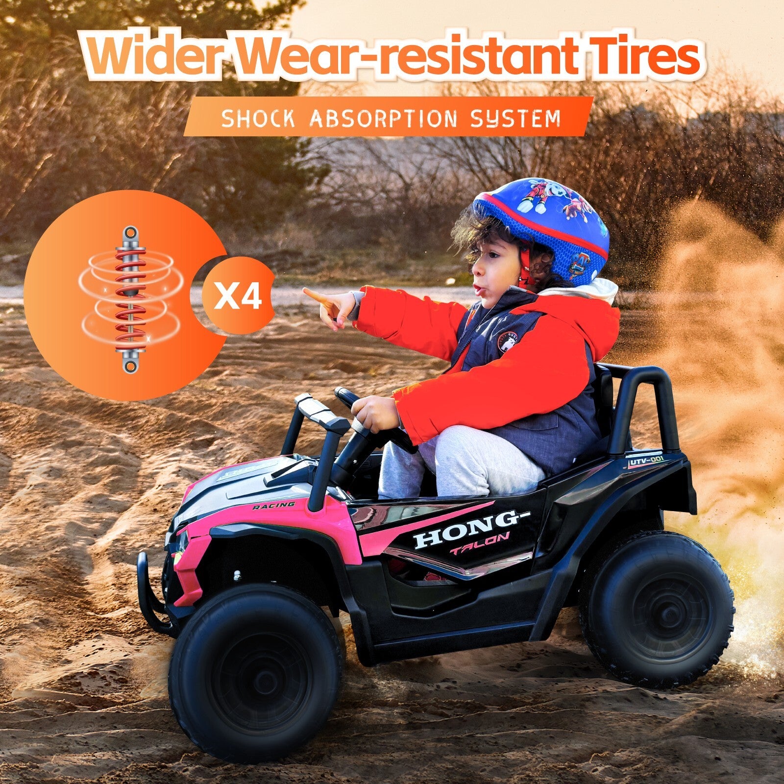12V Electric Kids Ride-On UTV Quad Car with Remote Control and LED Lights Trend Times 5