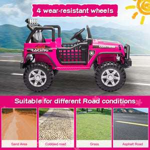 12V Kids Electric Ride-On Truck Jeep with 2 Seats and Remote Control Trend Times 2