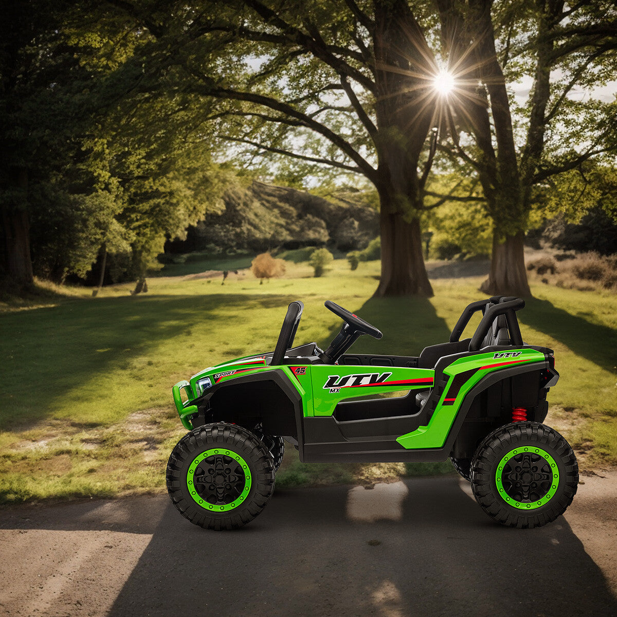 12V Kids 2-Seat Ride-On UTV Car Toy with MP3, LED Lights, and Remote Control Trend Times 12