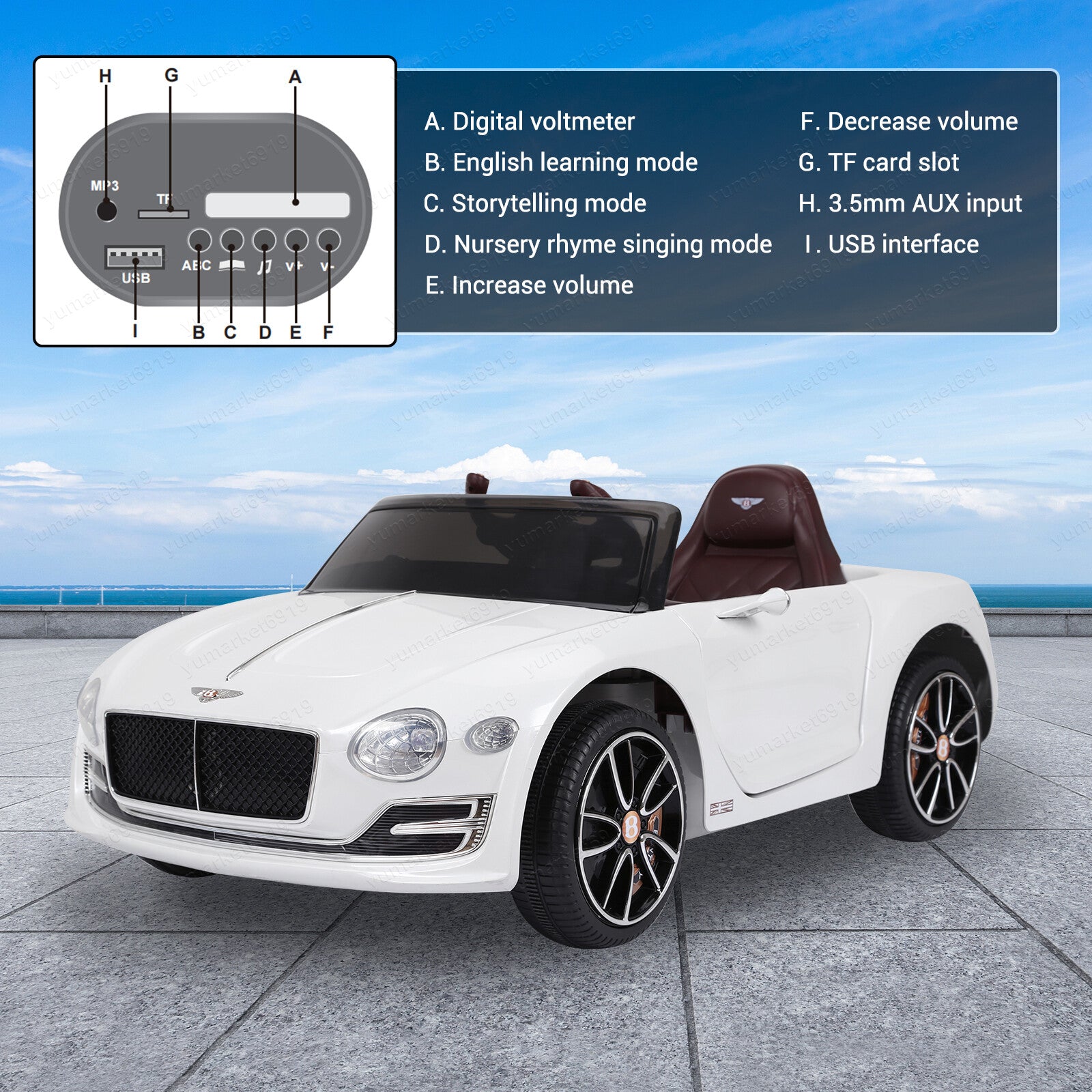 12V Kids 2-Seat Ride-On UTV Car Toy with MP3, LED Lights, and Remote Control Trend Times 3