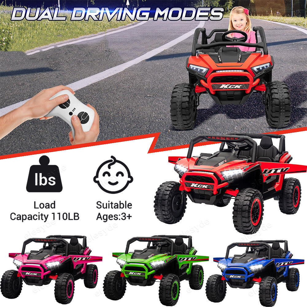 12V Kids 2-Seat Ride-On UTV Car Toy with MP3, LED Lights, and Remote Control Trend Times 7