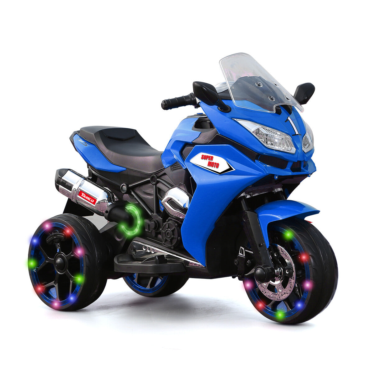 12V Three-Wheel Electric Motorcycle for Kids with Luminous Lights Trend Times Variant 0