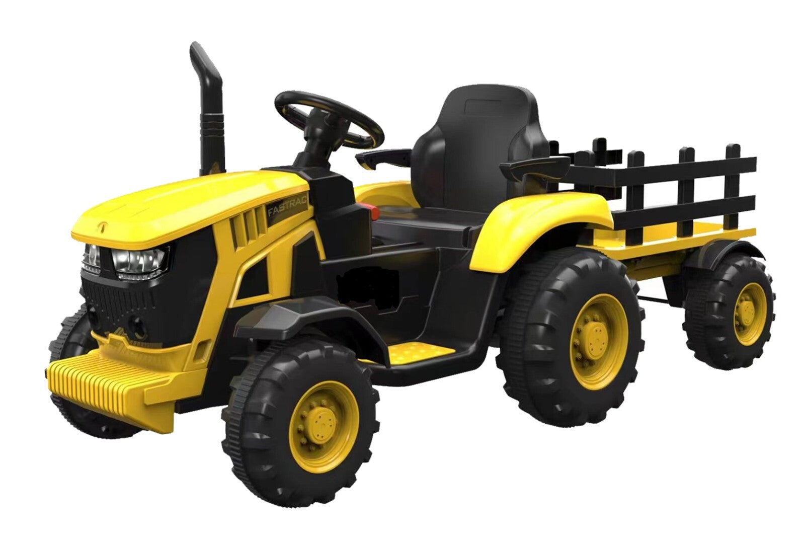 12V Kids Ride-On Tractor with Trailer, LED Lights, Music, and Remote Control Trend Times 10