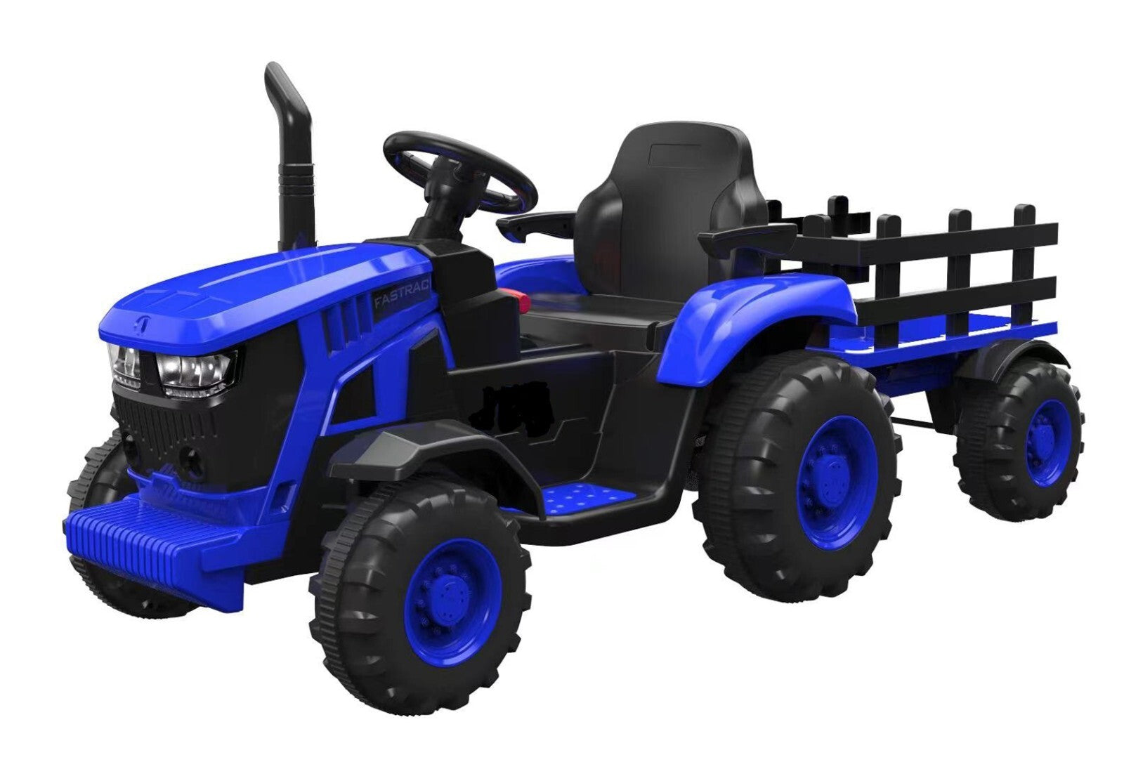 12V Kids Ride-On Tractor with Trailer, LED Lights, Music, and Remote Control Trend Times 8