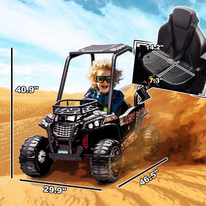 12V Kids UTV with Music, Lights, MP3 USB, Suspension, Camo Design Trend Times 1