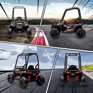 12V Kids UTV with Music, Lights, MP3 USB, Suspension, Camo Design Trend Times 9