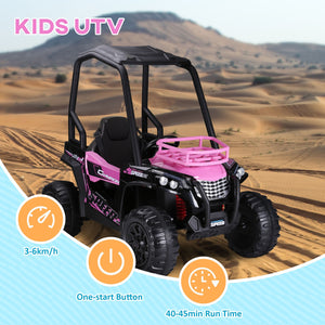12V Kids Pink UTV with Music, Lights, MP3/USB, and Suspension Trend Times 6