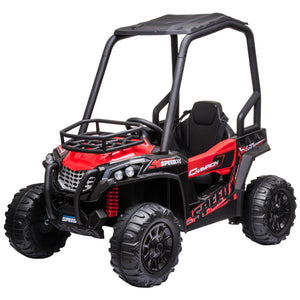 12V Kids UTV with Music, Lights, MP3/USB, Suspension – Red Trend Times 2
