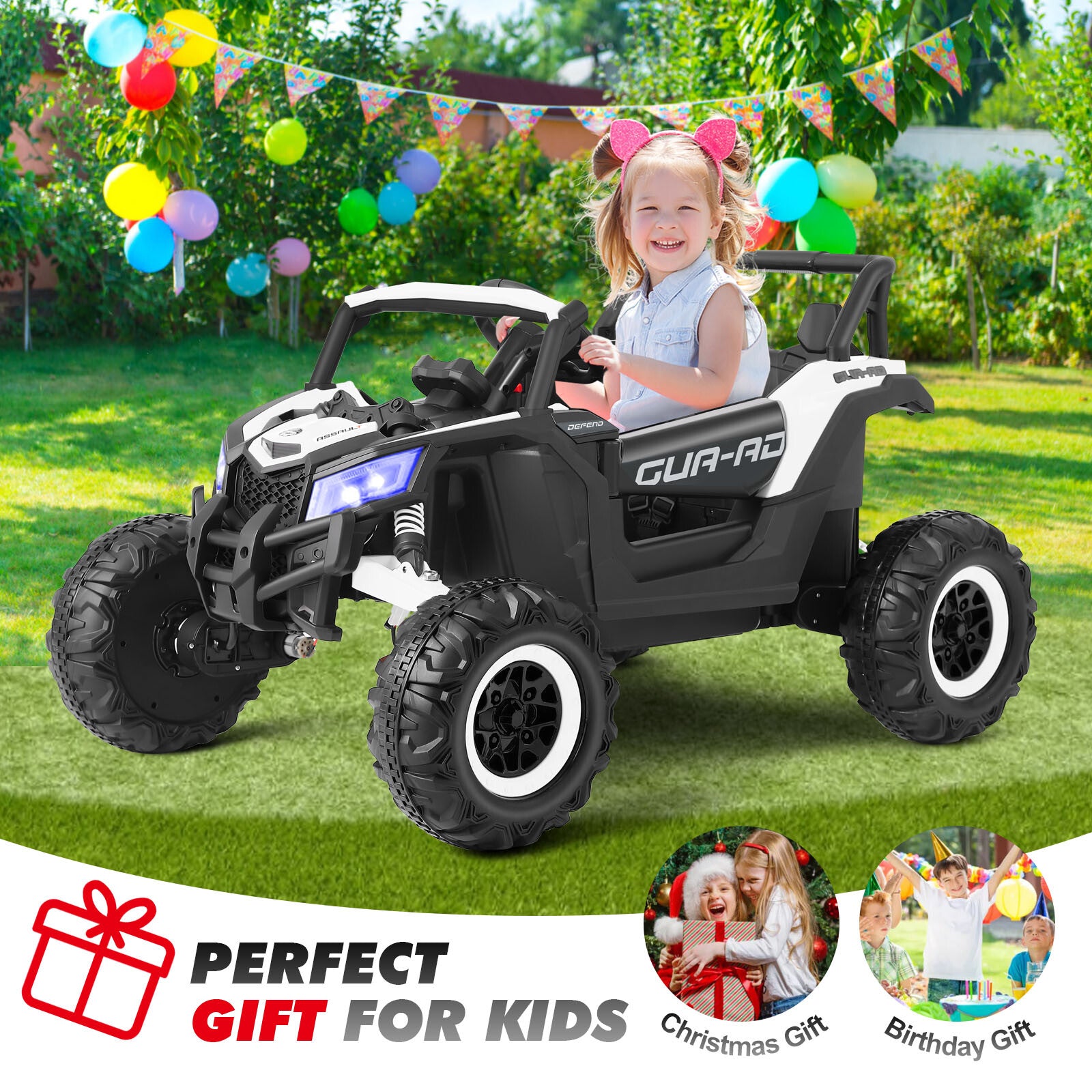 12V Kids Electric Off-Road Ride-On UTV Vehicle with Music, Remote Control, and LED Lights Trend Times 2