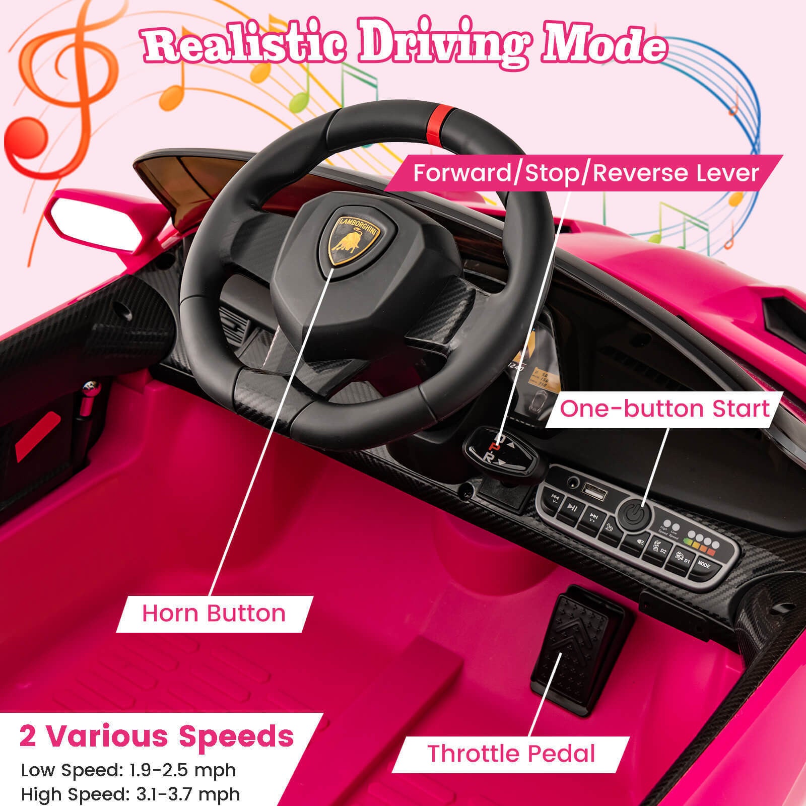 12V 4WD Kids Ride-On Sports Car Battery Powered with Power Adapter Trend Times 9