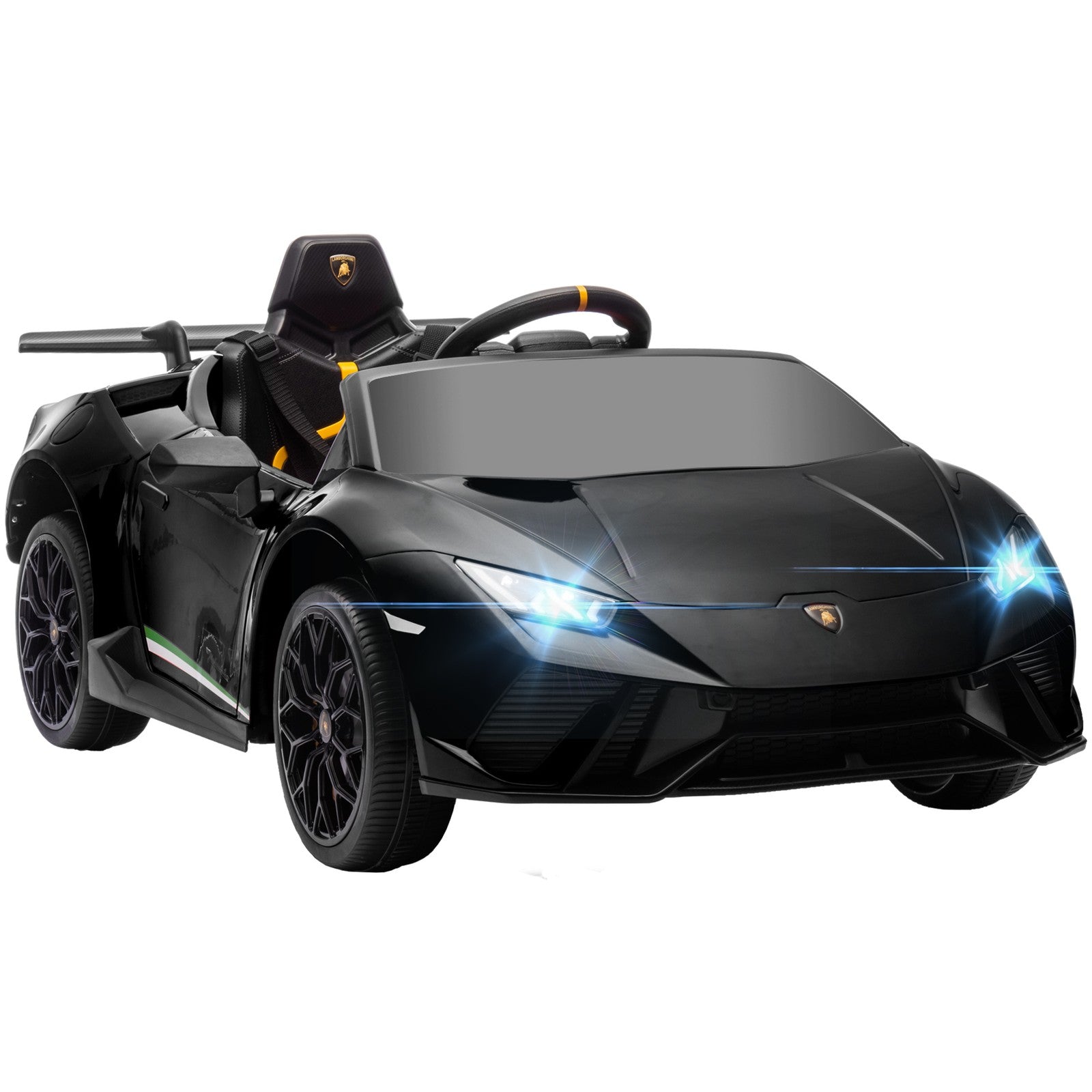 12V Licensed Lamborghini Huracan Electric Ride-On Car for Kids Ages 3-6 Black Trend Times 0