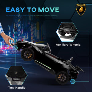 12V Licensed Lamborghini Huracan Electric Ride-On Car for Kids Ages 3-6 Black Trend Times 5