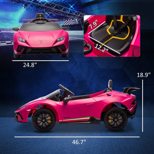 12V Licensed Kids Electric Car for Ages 3-6 in Pink Trend Times 1