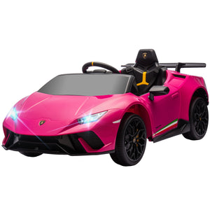 12V Licensed Lamborghini Huracan Electric Ride-On Car for Kids Ages 3-6 Pink Trend Times 3