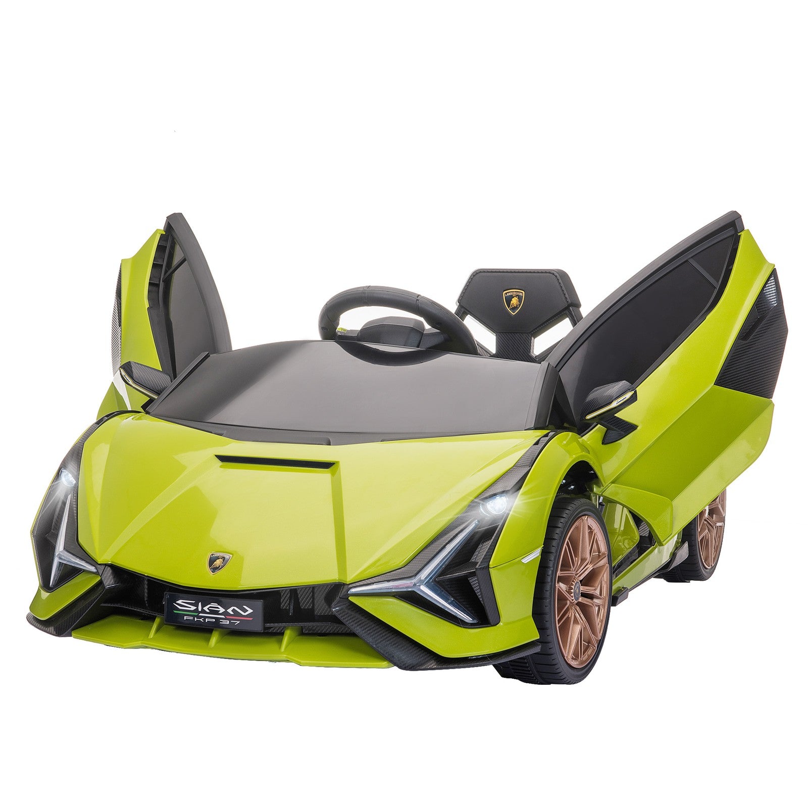12V Licensed Lamborghini Sian Electric Ride-On Car for Kids Black Trend Times 2