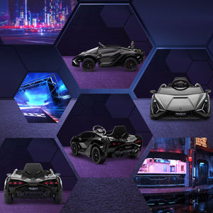 12V Licensed Lamborghini Sian Electric Ride-On Car for Kids in Black Trend Times 10