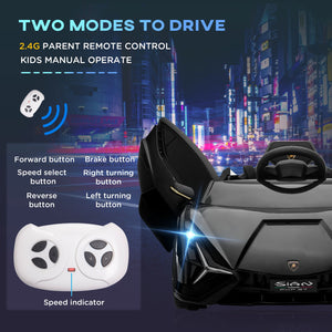 12V Licensed Lamborghini Sian Electric Ride-On Car for Kids in Black Trend Times 6