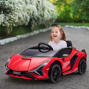 12V Licensed Lamborghini SIAN Electric Ride-On Car for Kids in Red Trend Times 0