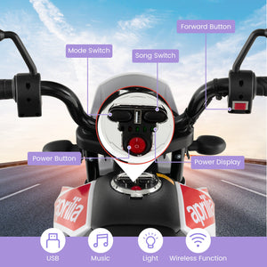 12V Licensed Kids Electric Ride-On Dirt Bike with Lights and Music Trend Times 5