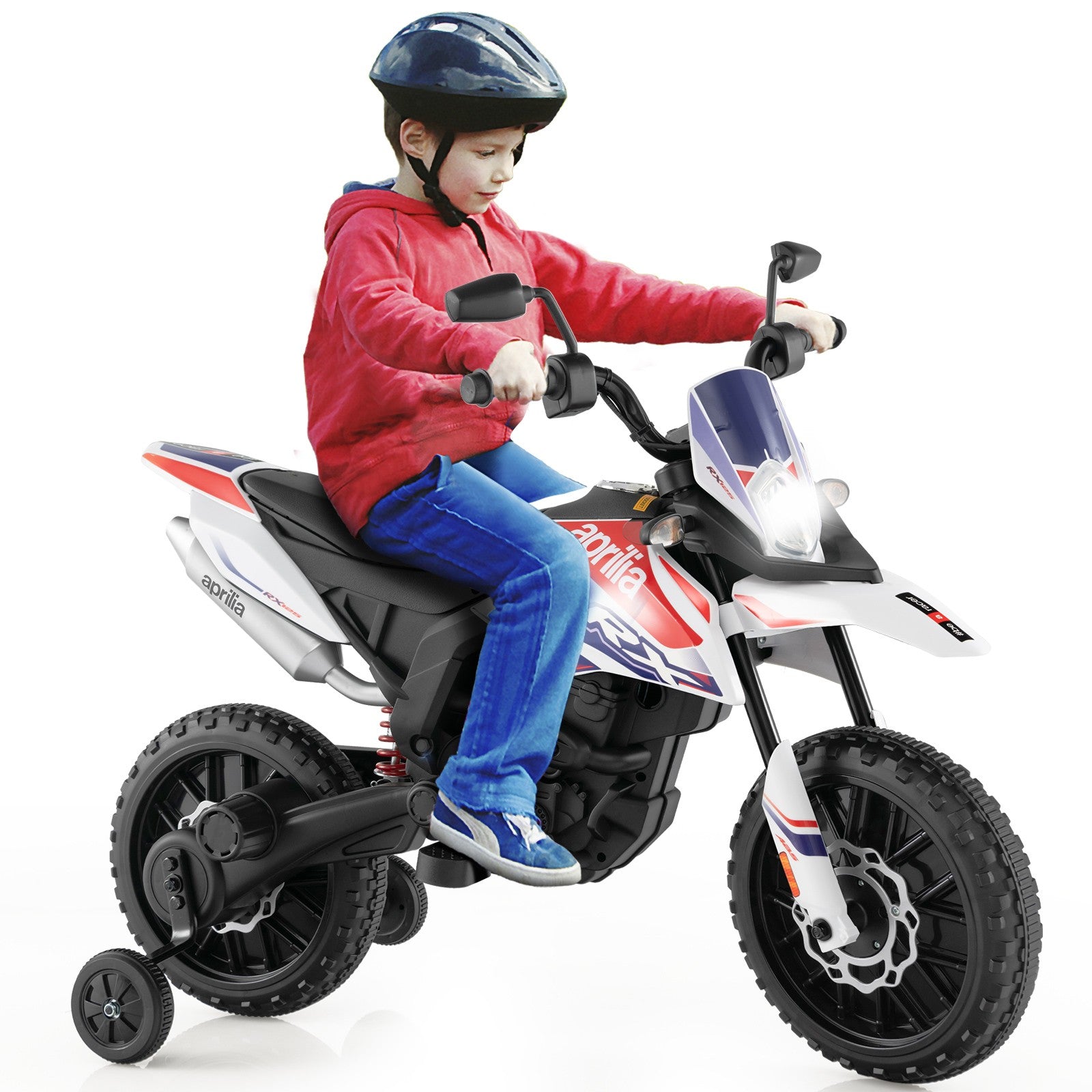 12V Licensed Kids Electric Ride-On Dirt Bike with Lights and Music Trend Times 9