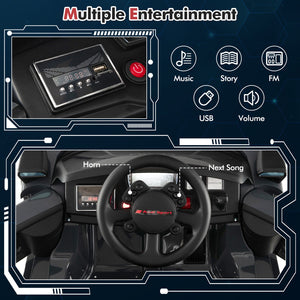 12V Licensed Audi E-tron Kids Ride-On Racing Car with Remote Control and Lights Gray Trend Times 6