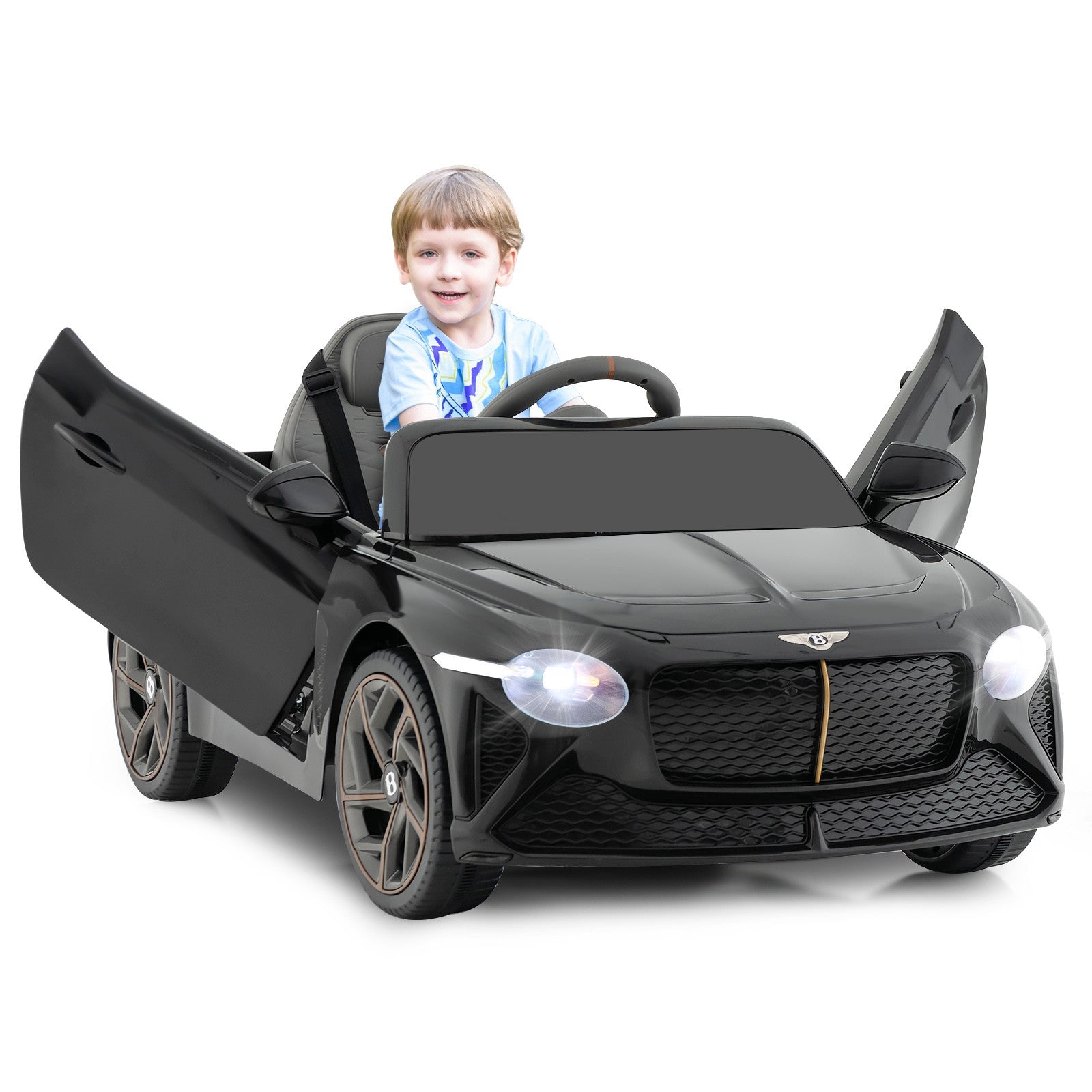 12V Licensed Bentley Bacalar Kids Electric Ride-On Car with Remote Control Black Trend Times Variant 0