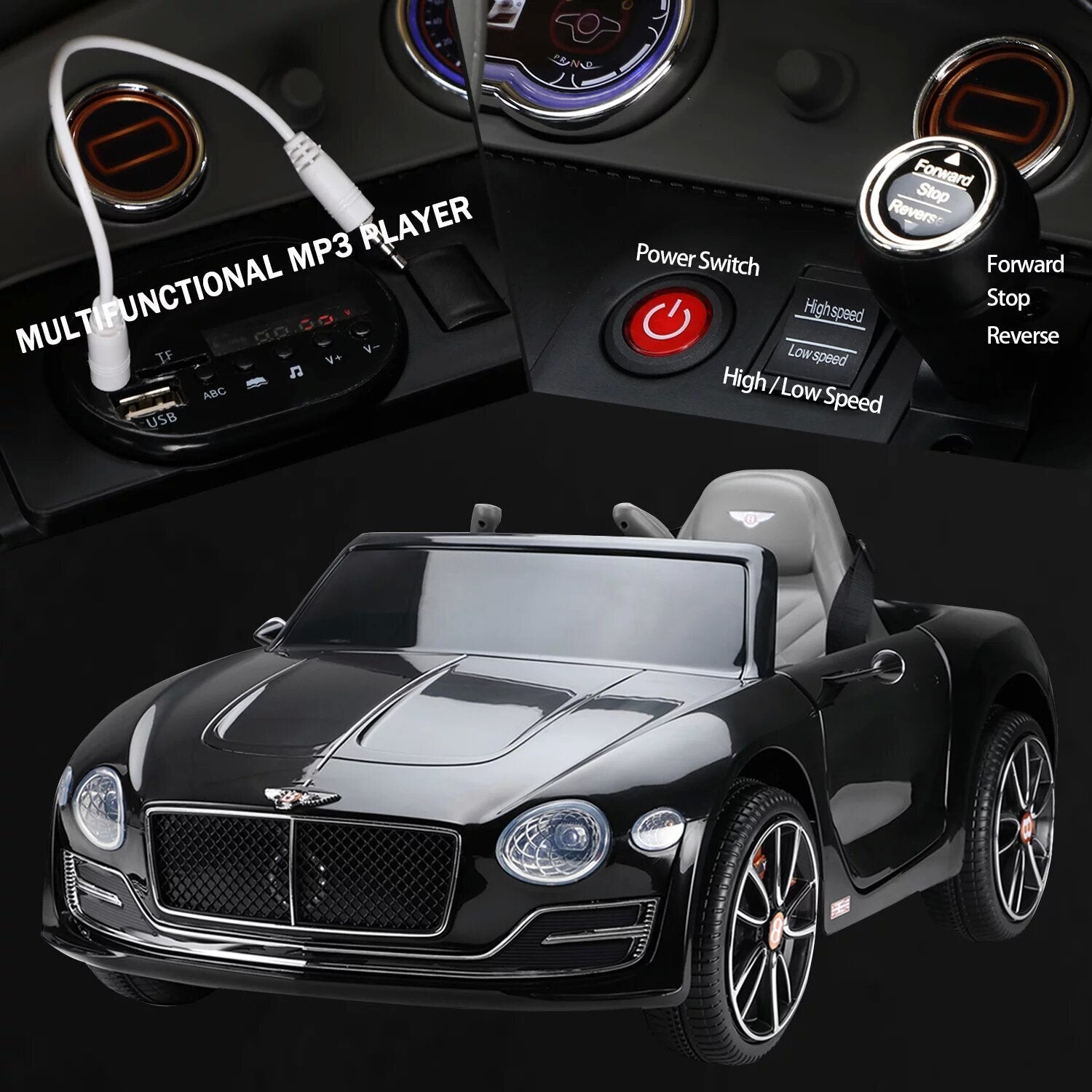 12V Licensed Bentley Electric Ride-On Car for Kids with Remote Control Trend Times 4