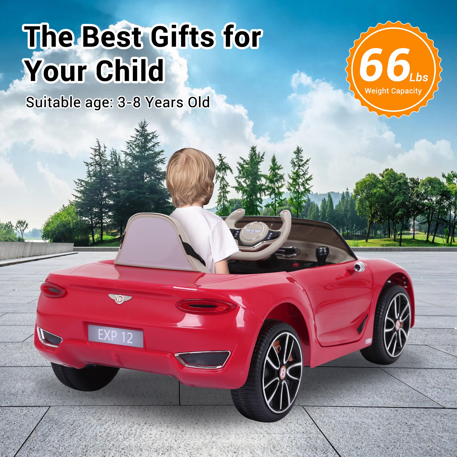 12V Licensed Bentley Style Electric Ride-On Car for Kids with Remote Control Trend Times 4