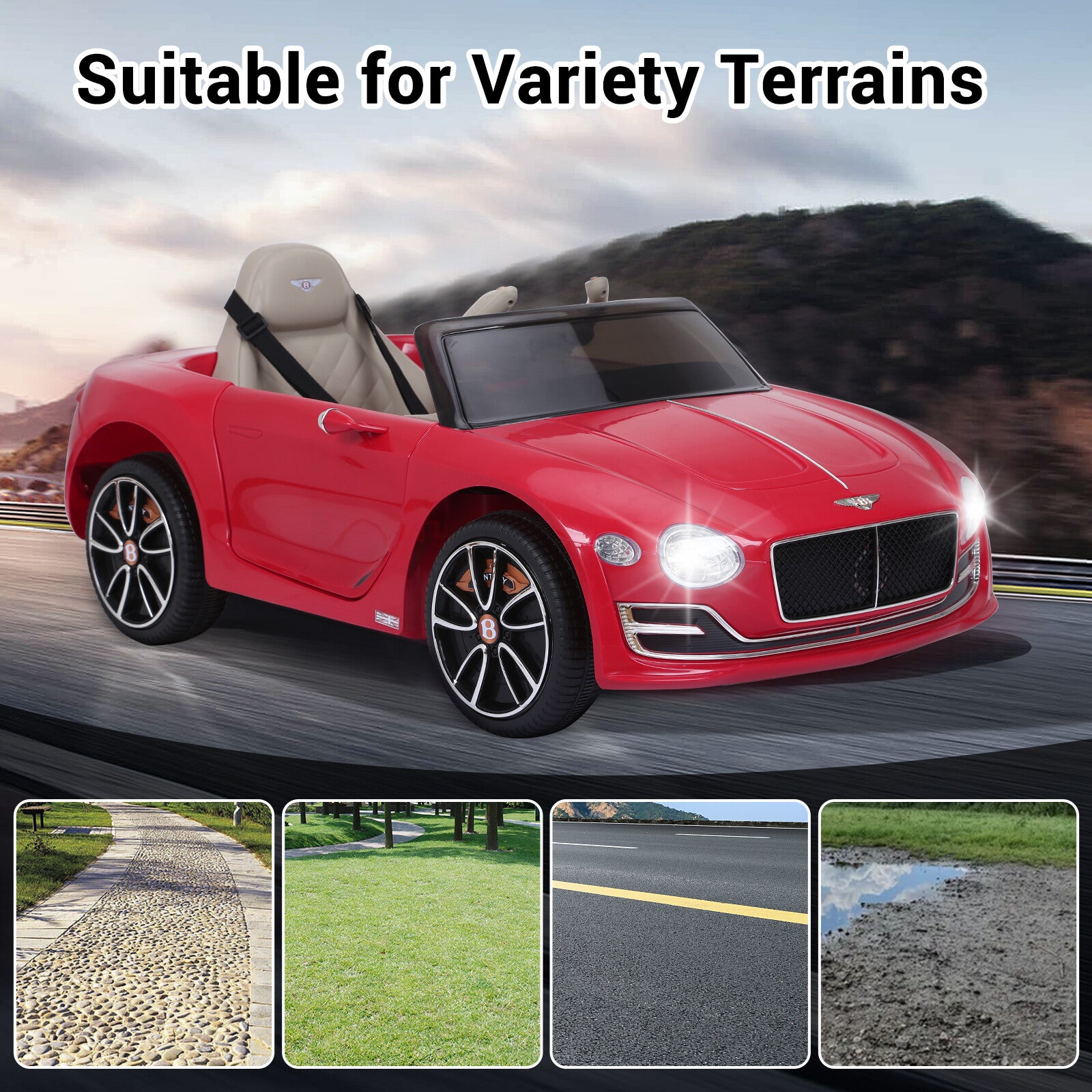 12V Licensed Bentley Style Electric Ride-On Car for Kids with Remote Control Trend Times 6