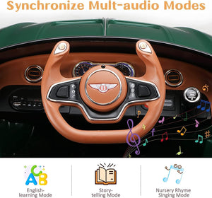 12V Licensed Bentley Style Kids Ride-On Electric Car with Remote Control Toy Gift Trend Times 4