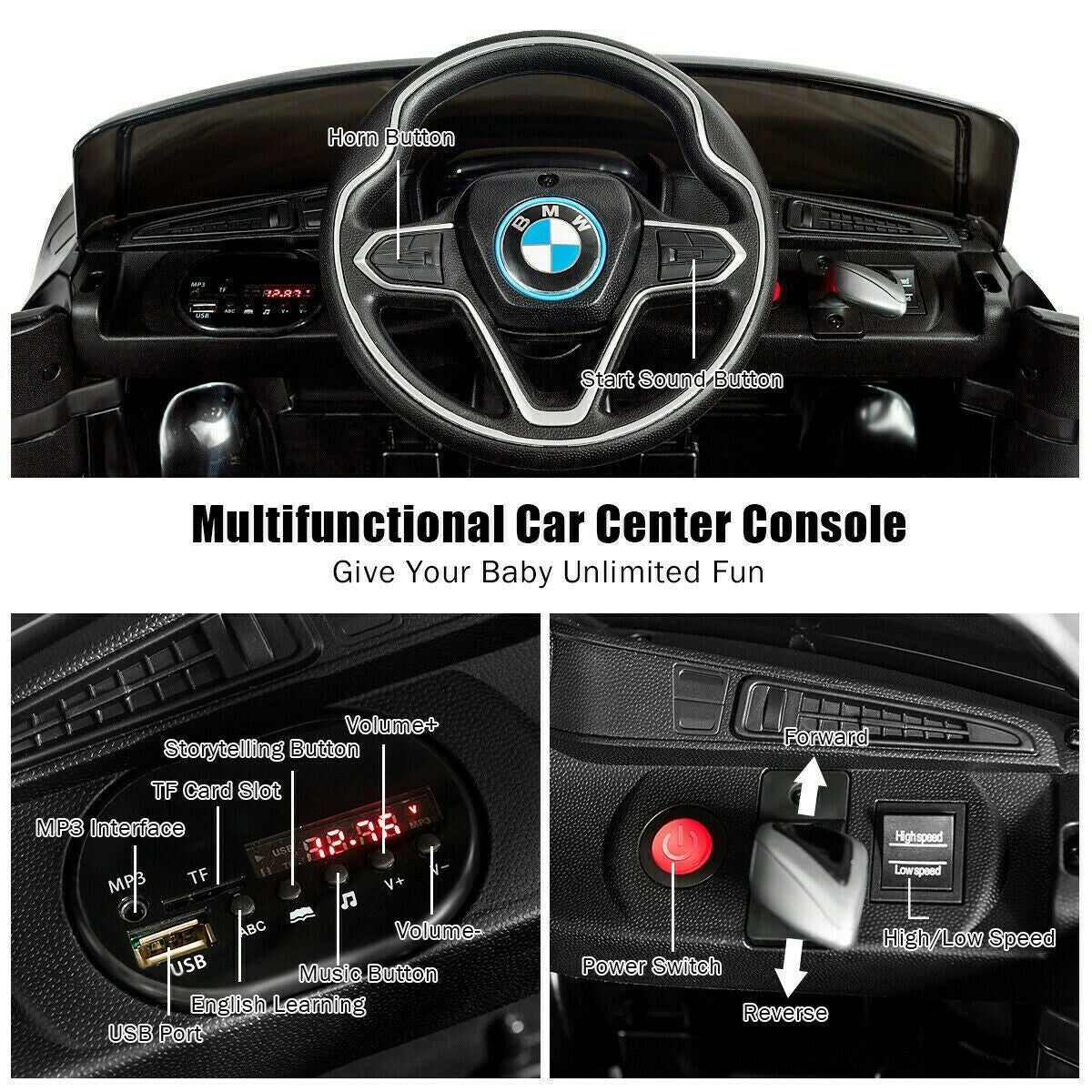 12V Licensed BMW I8 Kids Electric Ride-On Car Trend Times 9