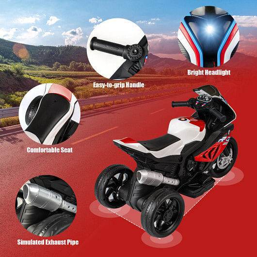 12V Licensed BMW Red Ride-On Motorcycle Toy for Kids 3 to 8 Years Old Trend Times 2