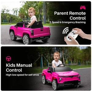 12V Licensed Chevrolet Silverado Ride-On Truck with Remote Control and 4 Wheels for Kids Trend Times 5