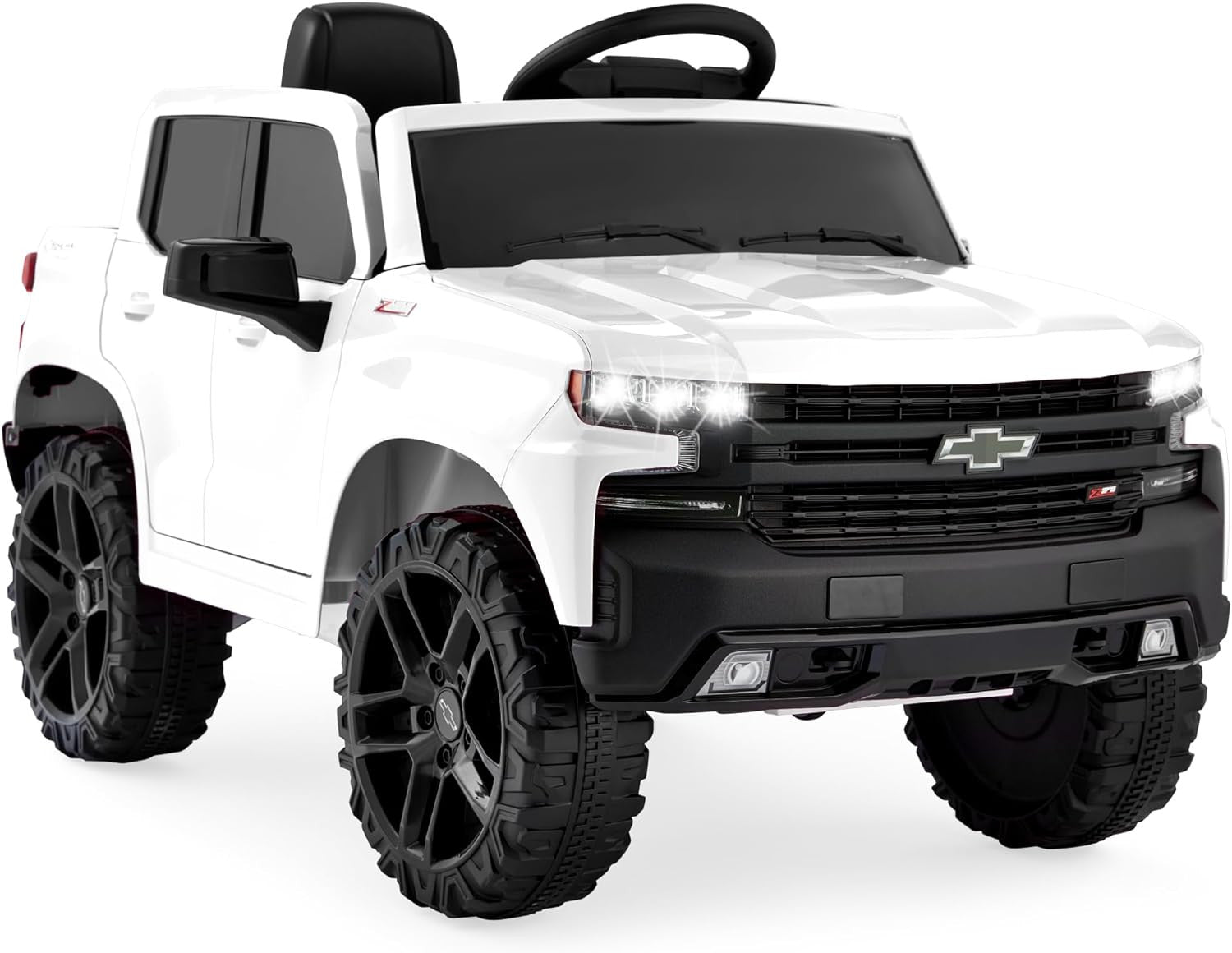 12V Licensed Chevrolet Silverado Electric Ride-On Truck Toy with Parent Remote Control Trend Times 0
