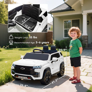 12V Licensed Chevrolet Tahoe Kids Ride-On Toy with Music and Suspension System Trend Times 2
