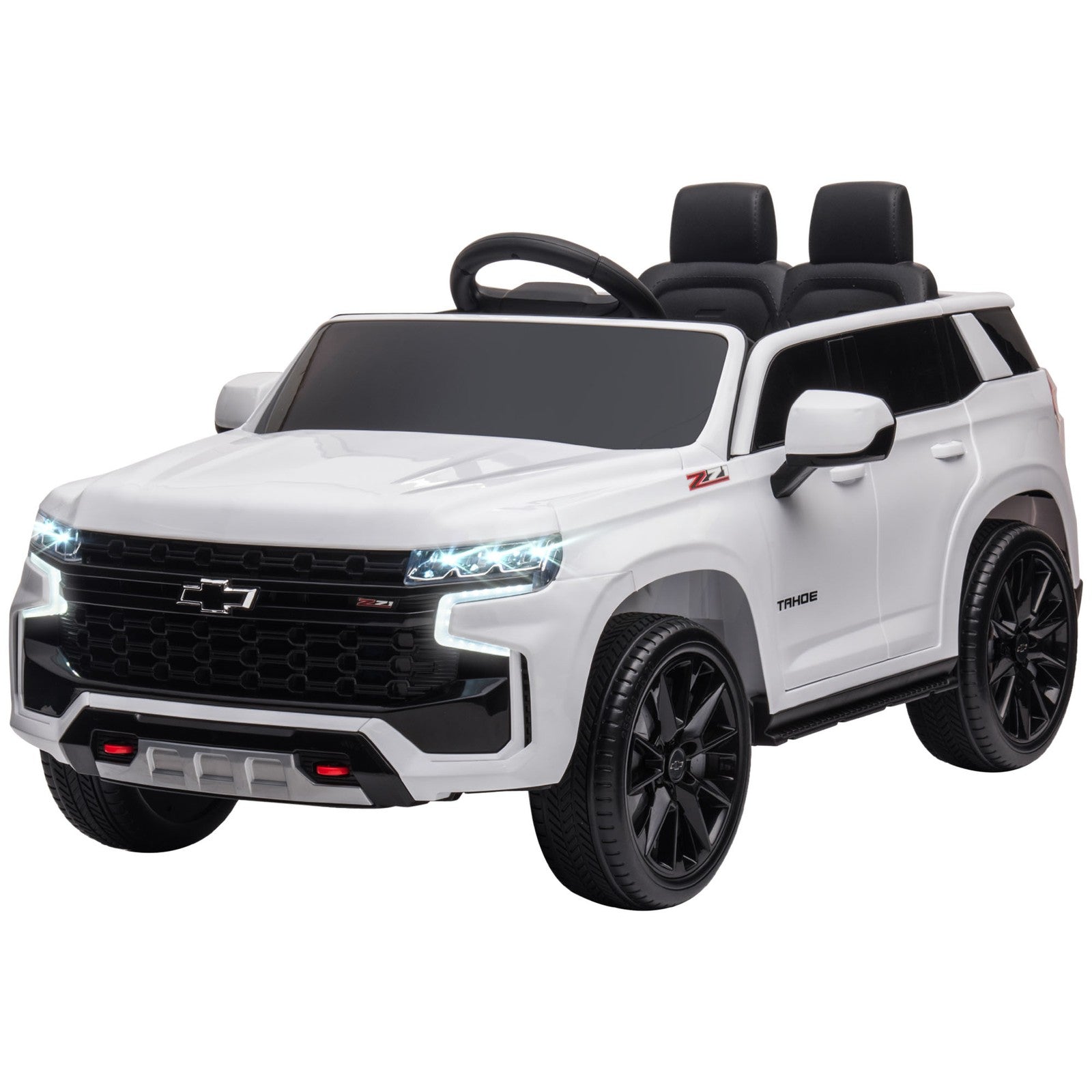 12V Licensed Chevrolet Tahoe Kids Ride-On Toy with Music and Suspension System Trend Times 3