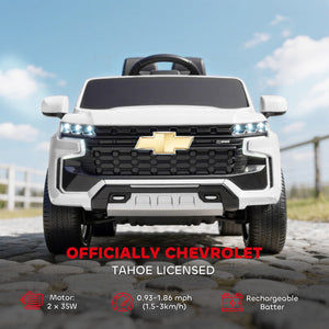 12V Licensed Chevrolet Tahoe Kids Ride-On Toy with Music and Suspension System Trend Times 4