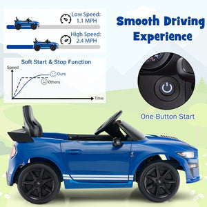 12V Licensed Ford Mustang Shelby GT500 Kids Ride-On Car with Remote Control for Ages 3-8 Trend Times 6
