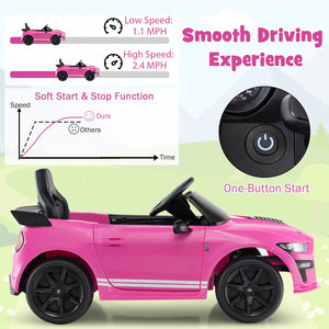 12V Licensed Ford Mustang Shelby GT500 Kids Ride-On Car with Remote Control Trend Times 4